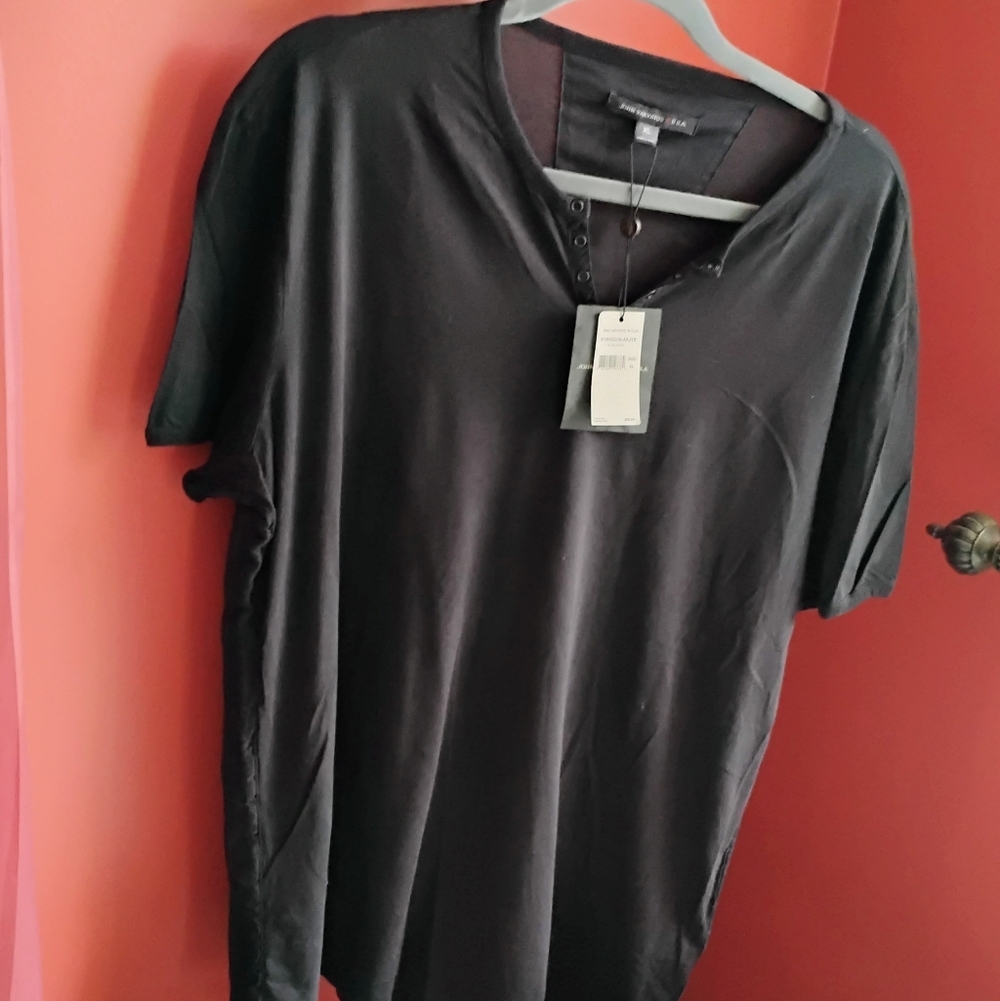 John Varvatos Charcoal Short Sleeve Tee